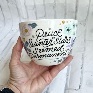 Large Owl Crate Winter Stars Coffee mug